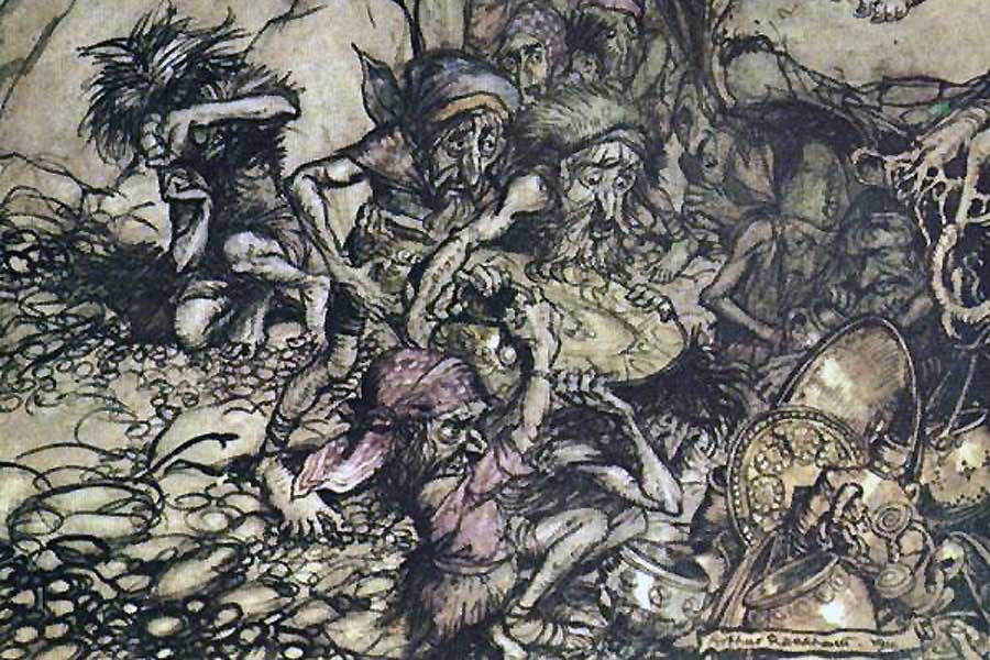 Tolkien nahm viele Anregungen aus der nordischen Mythologie. Am engsten sind die Zwerge Mittelerdes an ihre mythologischen Vorbilder angelehnt.
